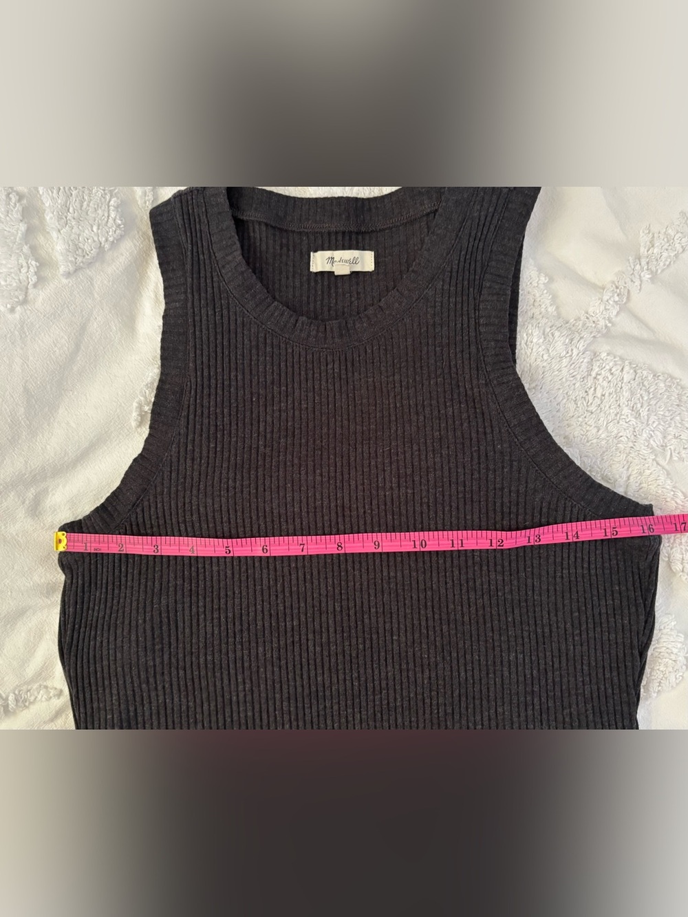 Madewell Charcoal Ribbed Knit Dress - Picture 9 of 11